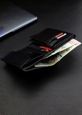 Чоловічий гаманець Pierre Cardin зі шкіри натуральної з RFID захистом, чорний, сертифікат Q1