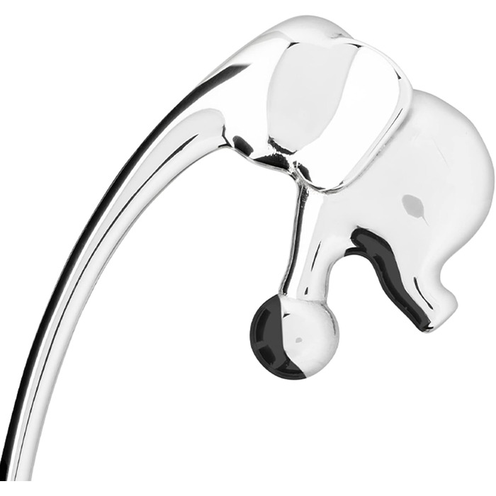 Гачок-дизайн у формі слона Alessi Jumbo FGO05, нержавіюча сталь, полірований, сріблястий, 14x13x28 см
