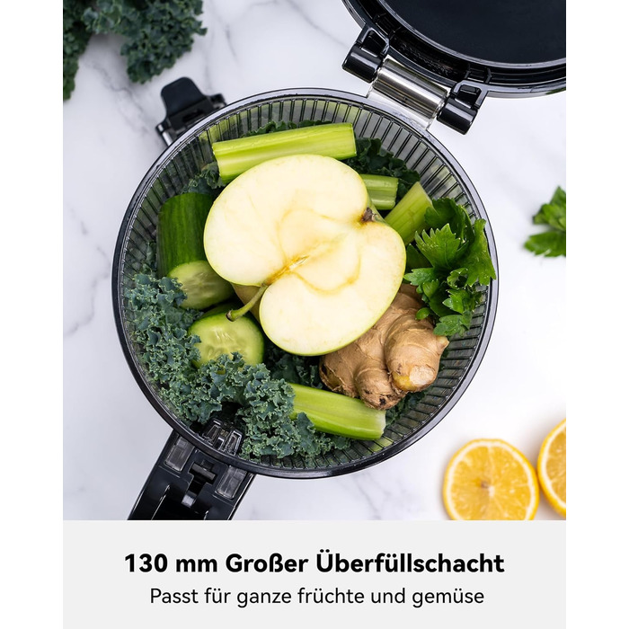 LINKChef повільно-видавлюючий соковитискач Slow Juicer SJ52, 1.8 л, з функцією реверсу, BPA Free