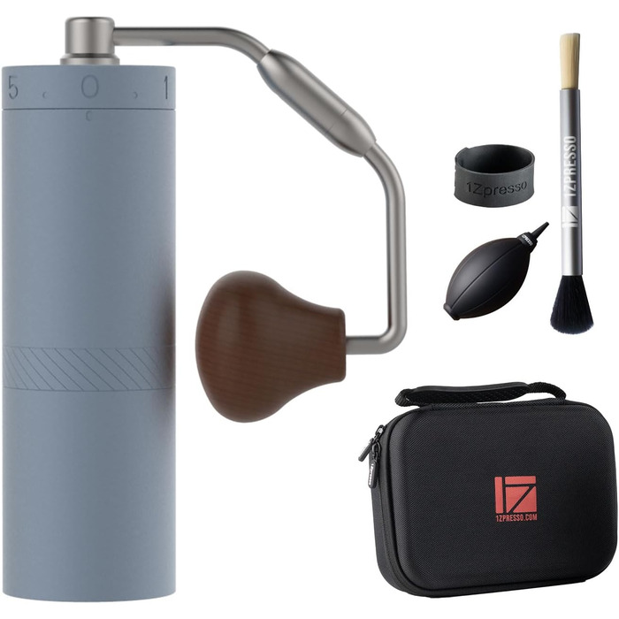 Кавомолка ручна 1Zpresso X-Ultra, чорна, з нержавіючої сталі, конічні жорна, регулювання помелу