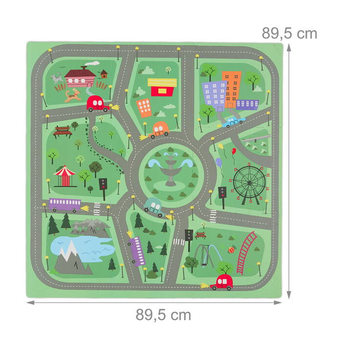 Relaxdays City Puzzle Mat