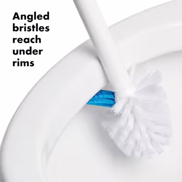 Щітка для унітазу OXO Good Grips з очищенням країв, туалетна щітка з підставкою