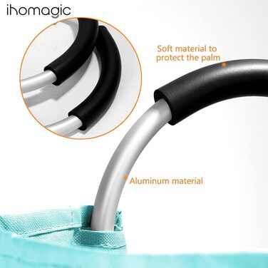 IHOMAGIC Великий кошик для білизни 120 л, складаний, з ручками, для подорожей, мішок для прання, зберігання одягу, XL, синій, 43x43x79 см