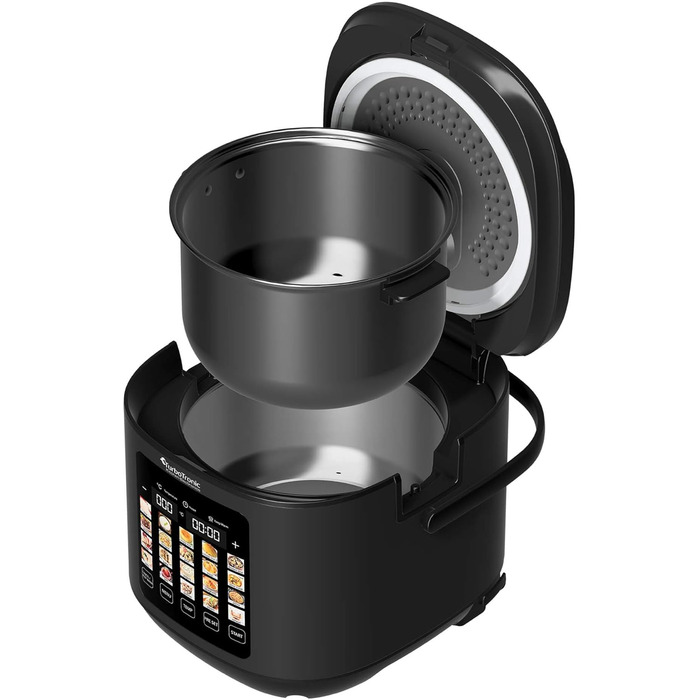 Мультиварка TurboTronic 5л, 20 програм, 860W: електросковорода, пароварка, рисоварка з автоматичним підігрівом та цифровим керуванням