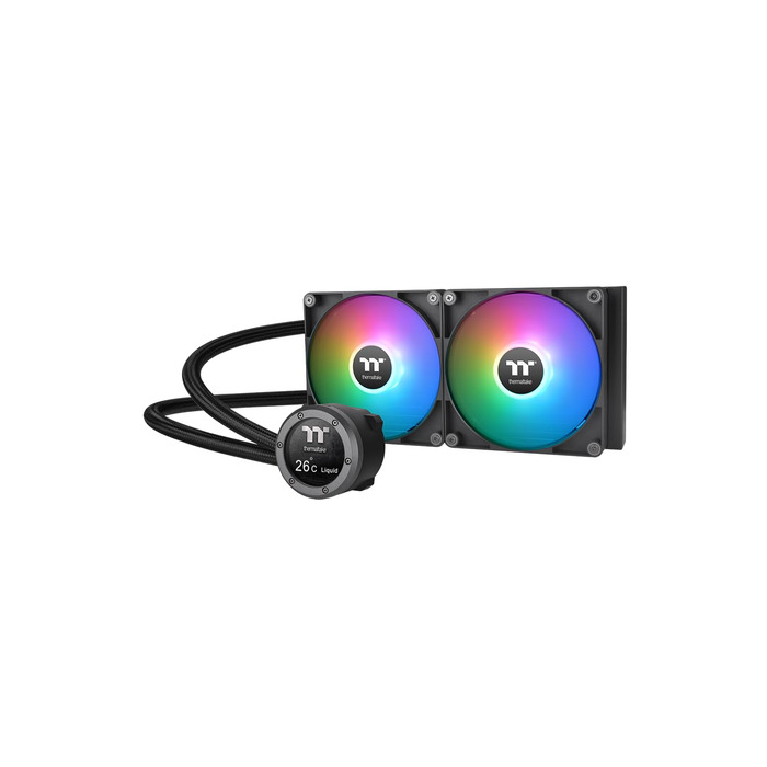 Система водяного охолодження Thermaltake TH360 V2 Sync AIO з LCD 2.1' (480x480), 3x 120mm ARGB вентилятори, сумісна з Intel LGA1851/1700 та AMD AM5/AM4, чорний корпус (280mm)