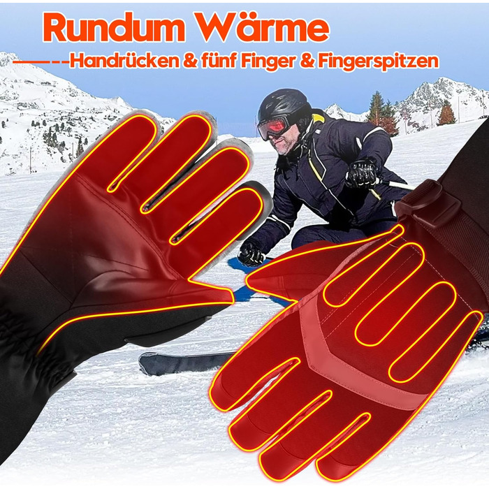 Обогревні рукавички SVPRO 5V 6000mAh - водонепроникні та вітронепроникні рукавички для катання на лижах, полювання, мотоциклів та піших прогулянок