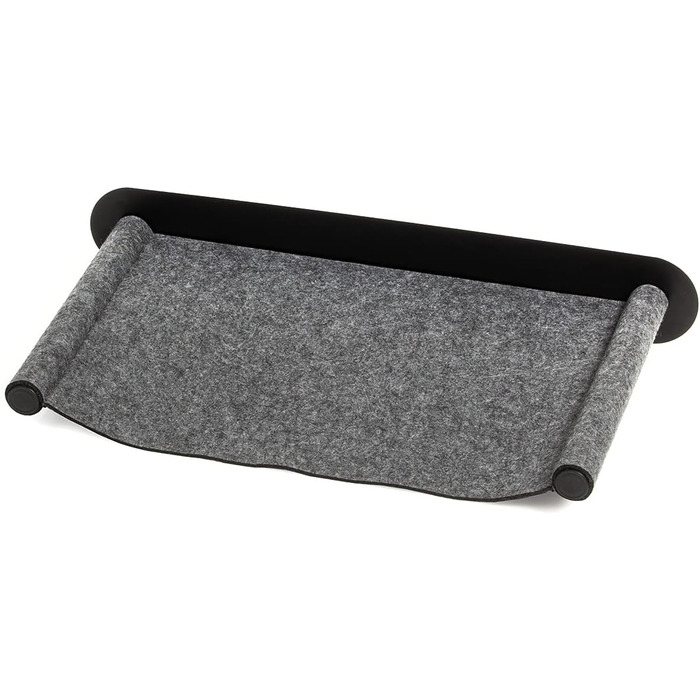 Гамак для кота з фетру на стіну, CanadianCat, 65x35x10 см, антрацит