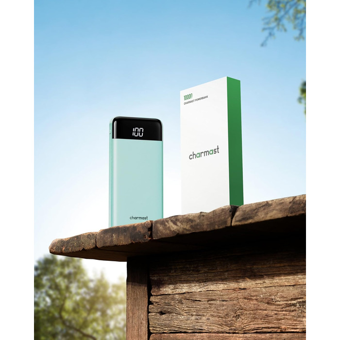 Power Bank Charmast 10000mAh з 6 виходами, USB-C, LED-дисплеєм, 4 кабелями, для iPhone, Huawei, Samsung