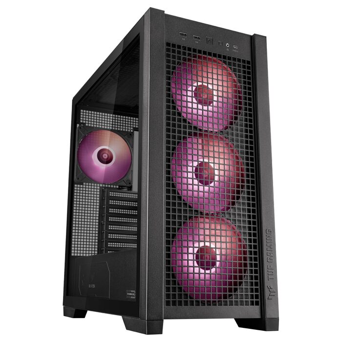 Корпус ПК ASUS TUF Gaming GT302 ARGB Black - Mid-Tower ATX з 4 вентиляторами ARGB, чорний