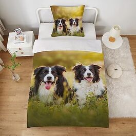 Бетwäшe для дiвчаток HOM Einhorn 135x200 - Рожева лiжка з райдугою, 2 шт. (пiдпiльнiк 80x80cm)