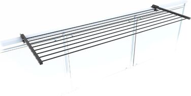 Сушарка для білизни Foxydry Duo антрацит 162 см для балкона, тераси, перил - розкладна, з нержавіючої сталі та алюмінію