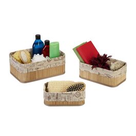Relaxdays Storage Baskets, 3-Piece Set
