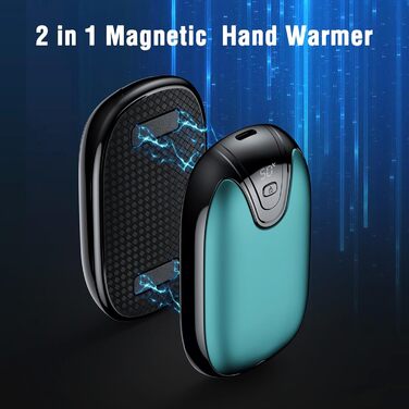 Електричні грілки для рук, набір 2 шт., перезаряджувані, портативні, 3 режими нагріву, ідеальний подарунок для спорту, гольфу, кемпінгу, блакитні