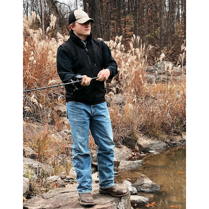 Обогреваемая жилетка KEMIMOTO с функцией App, для мужчин и женщин, с аккумулятором 10000mAh, 4 зоны обогрева, для мотоциклов, рыбалки, катания на лыжах, черный L