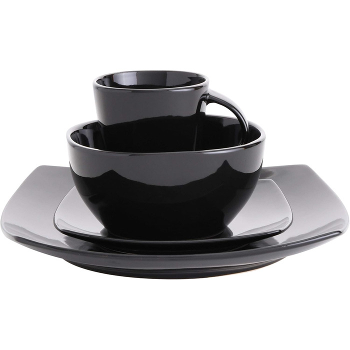 Сервіз Gibson Soho Lounge з реактивної глазурі (16 предметів) для 4 осіб, бежевий