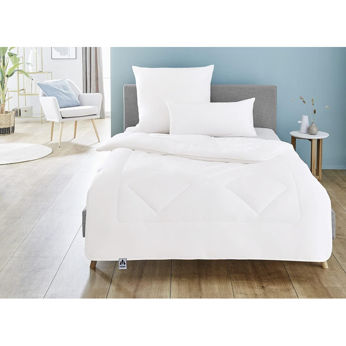Irisette Merino 4-Season Duvet – Made in Germany - Wool duvet made from Merino wool, 155 x 220 cm, Öko-Tex certified 155 x 220 cm 4-Season Duvet
