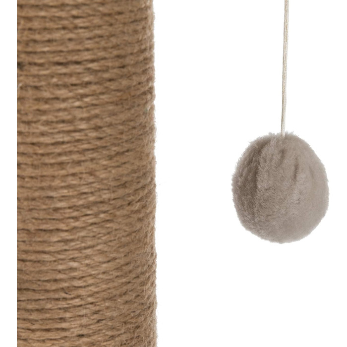 Дряпка для котів TRIXIE Valencia, 82.7 см, з джутовим обгортанням та іграшкою, сірий колір