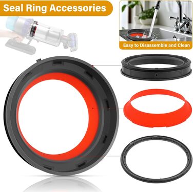 Контейнер для пилу AiLomey (замінник) для Dyson V12 Detect Slim, V10 Digital Slim, V11, V15, Sv14, Sv15, Sv17, Sv22, Sv28. Замінник №965272-01. Підходить для моделей Dyson з кільцем ущільнювача.