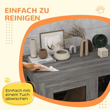 Клітка для собак PawHut з 2 дверцятами, знімний матрац, сучасна сталева будка для собак, 94x60x71,5 см, білий/сірий