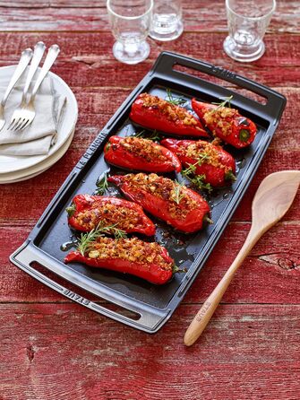Планча Staub 38 см, чавунна, індукційна, чорна – гриль-плита для індукційних плит, 47.3x25x4.2 см