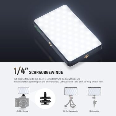 NEEWER LED світло для селфі та татуювань BL120B - сумісне з iPhone, з кліпсою, CPL фільтром, штативом та тримачем для телефону, для фото та відео