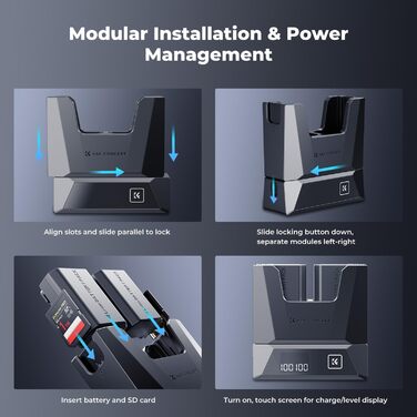 Акумулятор K&F CONCEPT NP-FZ100 2600mAh з зарядним пристроєм для Sony Alpha A7 III A9, 18W PD/QC
