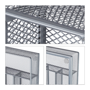 Relaxdays Cutlery Box Metal Mesh M