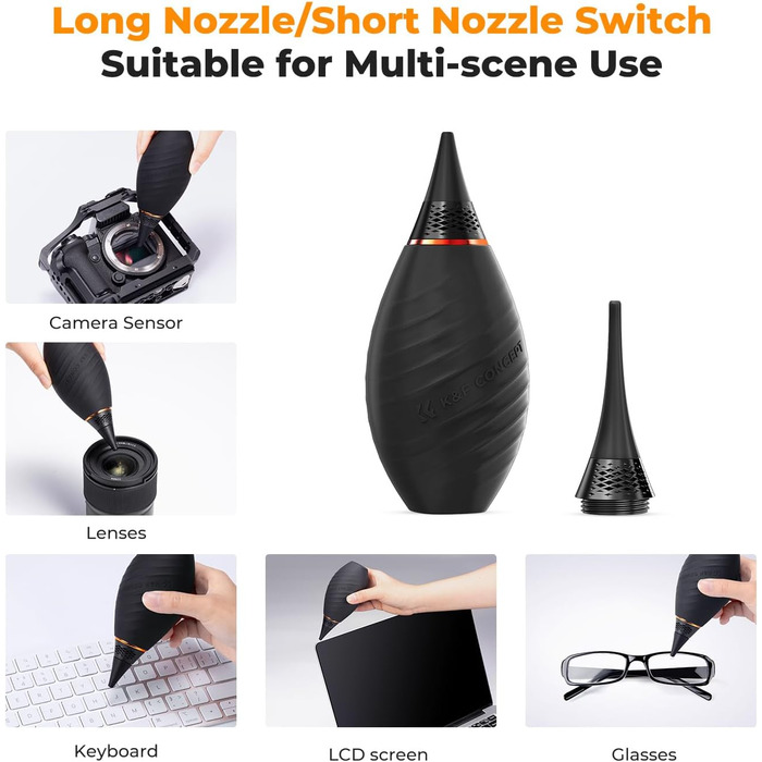 Набір для чищення камери та оптики K&F Concept 10 в 1: DSLR, об'єктиви, мобільні телефони