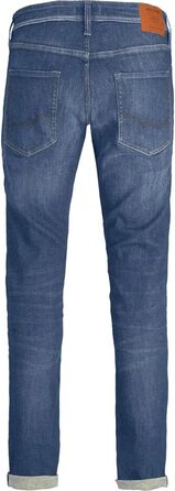 Джинси чоловічі JACK & JONES Tim Original Agi 010 Slim Straight Used Look, бавовна з еластаном, синій денім 32W/32L