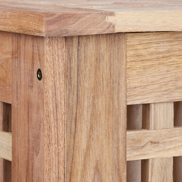 Relaxdays Laundry Hamper Walnut