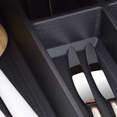 Лоток для столових приборів ORGA-BOX VII чорний 826x474 мм для кухонь Beeck, Siematic, Schröder, корпус 90 см