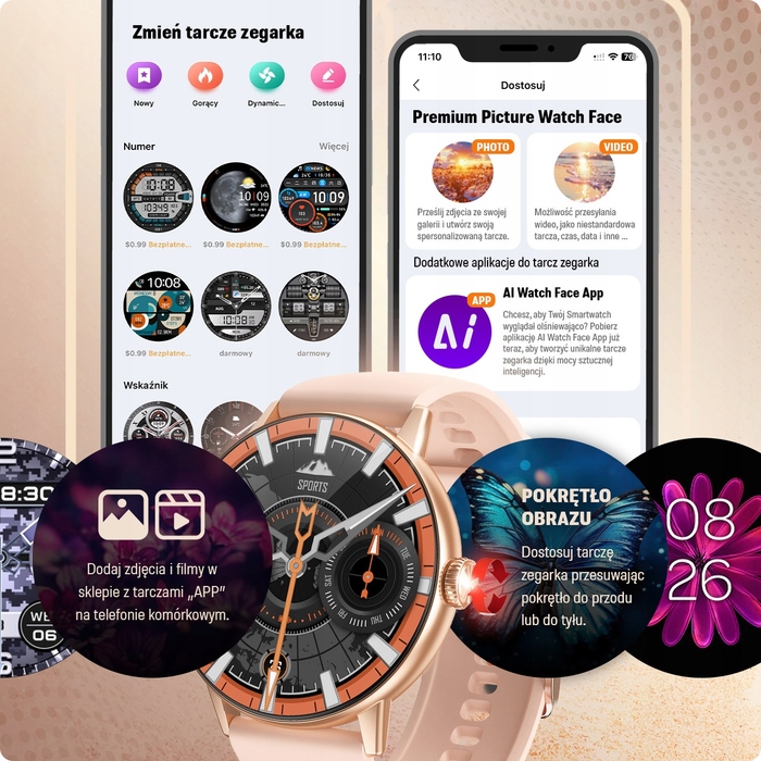 Смарт-годинник JG Smart M5 ROYAL AI для жінок, золотистий