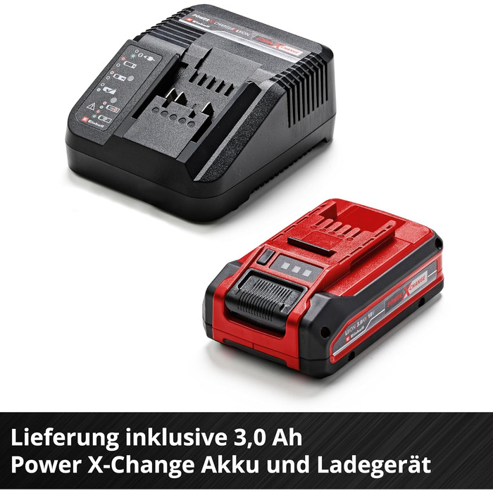 Акумуляторна ланцюгова пила Einhell GE-LC 18/25 Li-Solo Power X-Change (18 В, довжина шини 23 см, з АКБ 3.0 Аг та зарядним пристроєм)