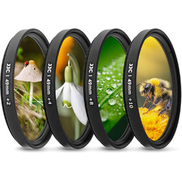 Набір макрофільтрів JJC 58 мм (+2, +4, +8, +10) для Canon EOS 90D 80D 5DII 5DIII 60D 70D та інші камери з об'єктивом 58 мм (49 мм)