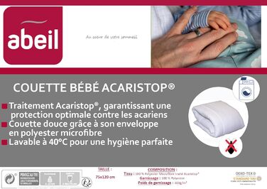 Підковдра Abeil AcariStop 75x120 см, антибактеріальна, проти пилових кліщів