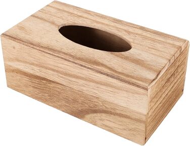 Cabilock 1 Piece Tissue Box Facial Tissue Box Wooden Cosmetic Tissue Box Paper Towel Box Tissue Box Dispenser for Office Kitchen Living Room Bedroom Desk