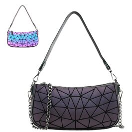 Геометричний гаманець жіночий світловідбиваючий, сумка кросбоді Geometrisches Portemonnaie (Cb-03 Small)
