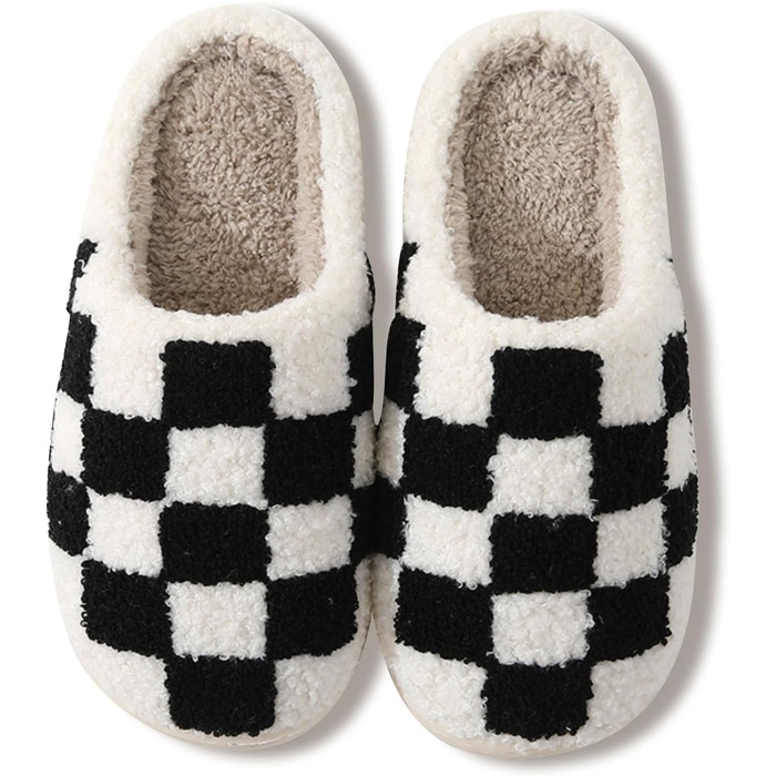 Тапочки Flintronic для жінок та чоловіків, дитячі тапочки, теплі флісові тапочки на зиму, з антиковзкою підошвою, м'які та легкі, ретро-стиль, зручні для дому та вулиці