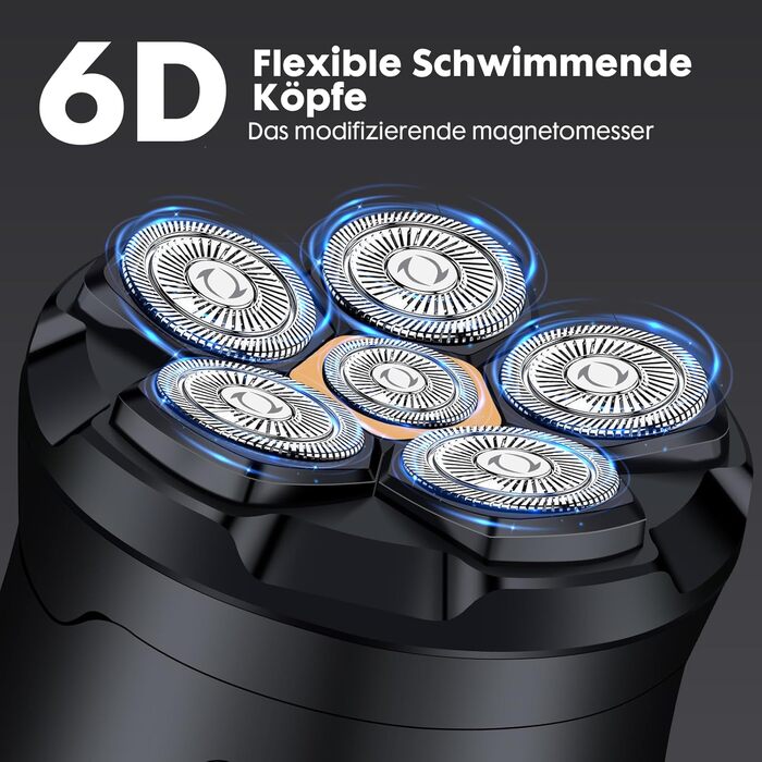 Електричний голкострум для гоління голови чоловічий, вологостійкий, з USB-C, легко чистити