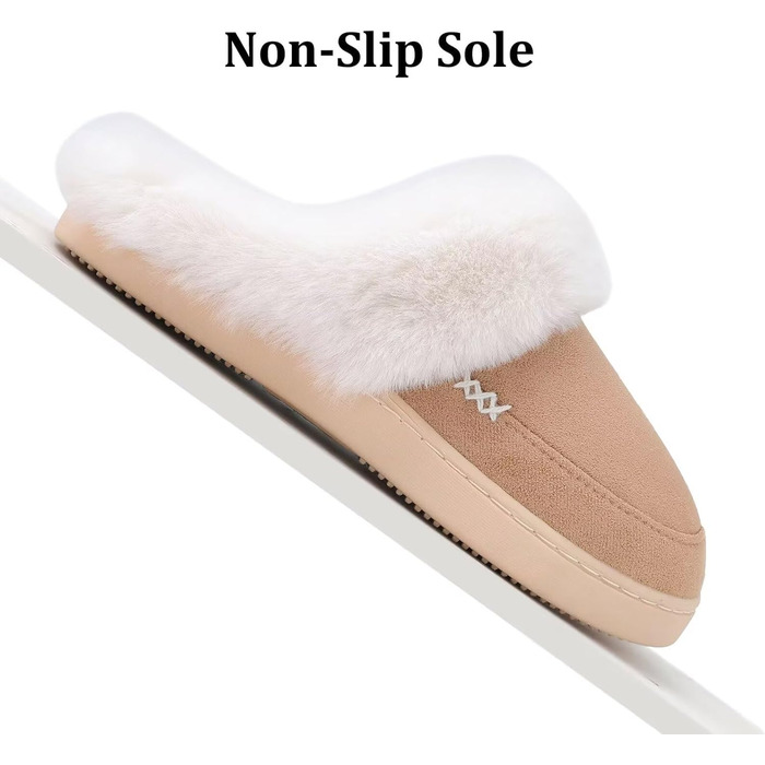 Теплі домашні тапочки NineCiFun для жінок та чоловіків, зимові, з фетру, антиковзаючі, для дому та вулиці, 44/45 EU, каштанові