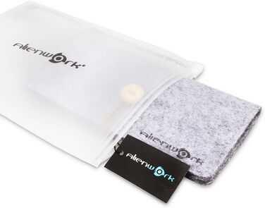 Годинник наручний Alienwork IK Slim Ø36mm для чоловіків та жінок, ультратонкий, шкіряний ремінець (срібло/срібно-білий/чорний шкіряний ремінець)