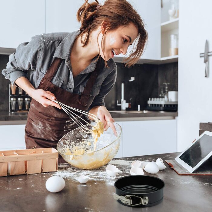 Форми для випічки Relaxdays, набір 5 шт, Ø 12 см, круглі, антипригарні, до 220 °C, міні-форми для кексів, чорні