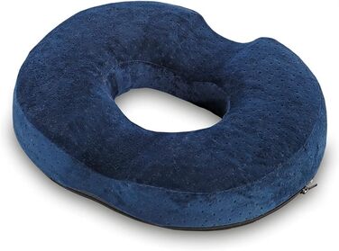 ELONEO Seat Cushion, Gel & Visco-Elastic Foam Cushion, suitable for car, office & wheelchair as well as travel, 40x30cm (dark blue)