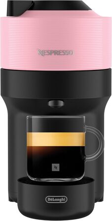 Кавомашина Nespresso Vertuo Pop ENV90.P, рожева, з функцією Cold Brew, Bluetooth, Wi-Fi, 4 розміри чашок, кавомашина Nespresso, комплект привітання