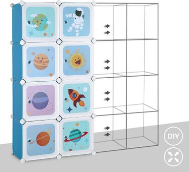 SONGMICS 15-Cube Storage Organizer - Blue