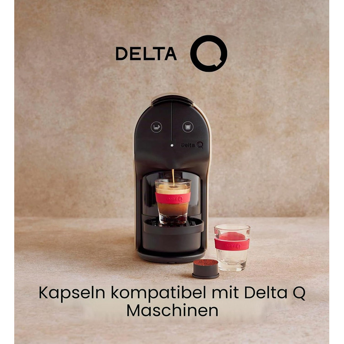 Кавові капсули Delta Q Espresso, інтенсивність 8, смак смажених горіхів та фруктів, 100 капсул