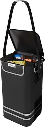 Тролей для покупок 24MOVE® Vehlo: складаний, 55л, з термокишенею, 3в1 (тролей, візок, сумка), до 30кг, чорний