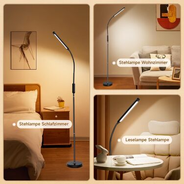 LED лампа настільна для роботи та навчання, 15 режимів, денне світло, 1000LM, регулювання яскравості, багато кольорів