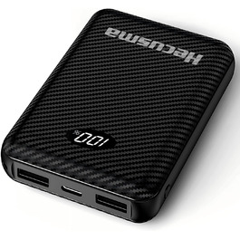 Powerbank для підігрівальної жилетки 5V 3A 12000mAh USB, сумісний з Techstuph, Vapesoon, Burngogo (не для 7.4V/12V DC пристроїв), карбоновий чорний
