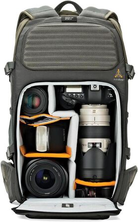 Рюкзак Lowepro Flipside Trek 450 для фототехніки, DSLR та об'єктивів, з відділенням для ноутбука та аксесуарів, сірий, 17 x 26 x 31 см